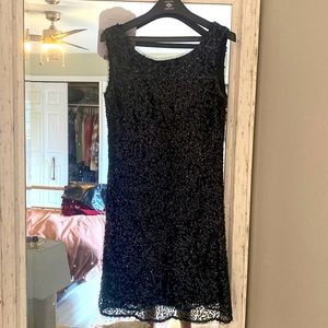 Black Sequin shift dress
